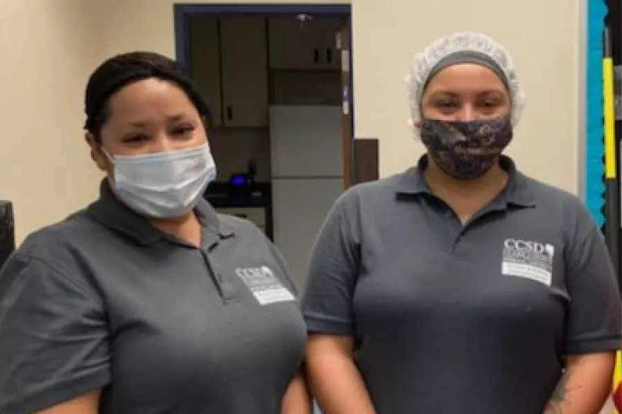 Nutrition ESPs in masks pose for a quick picture.